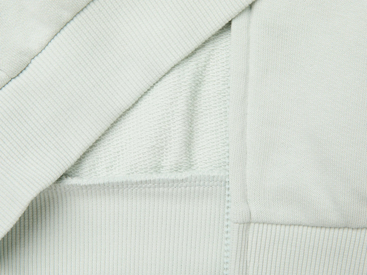 Benetton Light Green Girls Zip-Up Sweatshirt with Logo SKU: 3J70G504H_00M Image 03