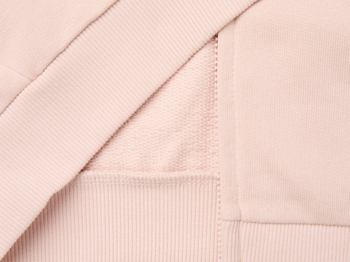 Benetton Soft Pink Girls Zip-Up Sweatshirt with Logo SKU: 3J70G504H_08Q Image 03
