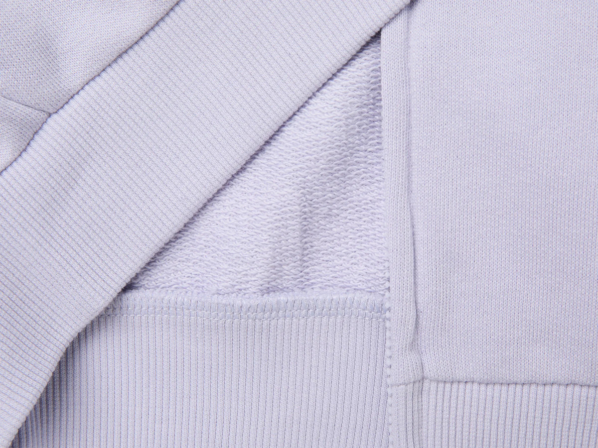 Benetton Lavender Girls Zip-Up Sweatshirt with Logo SKU: 3J70G504H_19B Image 03