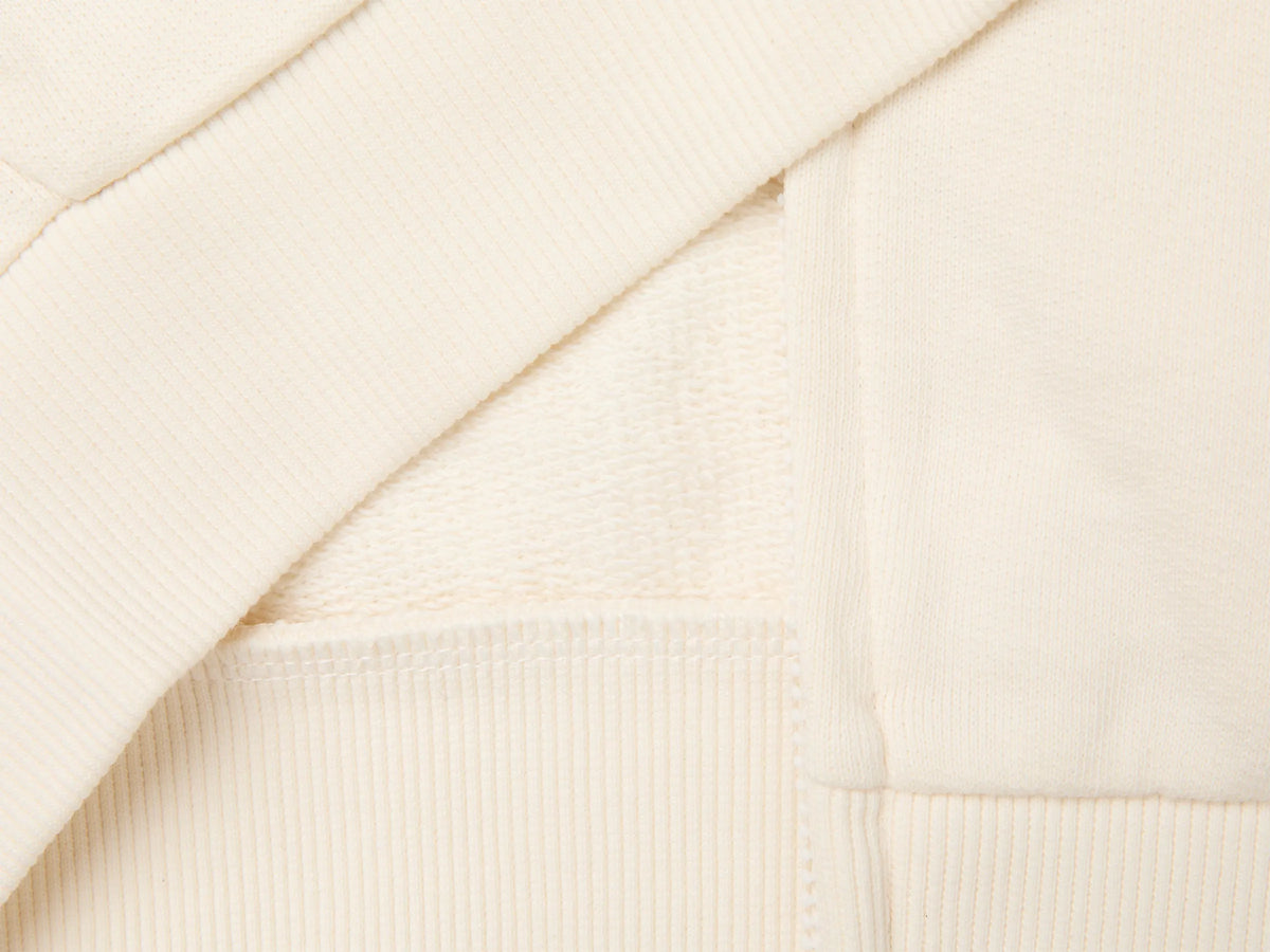 Benetton Creamy White Girls Zip-Up Sweatshirt with Logo SKU: 3J70G504H_901 Image 03