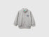 Benetton Light Gray Boys Zip-Up Sweatshirt with Logo SKU: 3J70G504I_501 Image 01