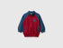 Benetton Burgundy Boys Zip-Up Sweatshirt with Logo SKU: 3J70G504I_902 Image 01