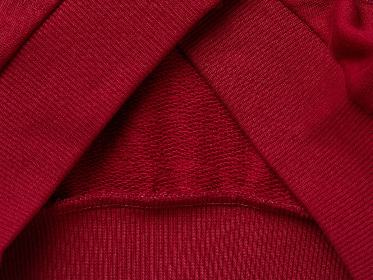 Benetton Burgundy Boys Zip-Up Sweatshirt with Logo SKU: 3J70G504I_902 Image 03