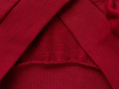 Benetton Burgundy Boys Zip-Up Sweatshirt with Logo SKU: 3J70G504I_902 Image 03
