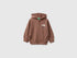 Benetton Brown Boys Organic Cotton Hoodie with Prints SKU: 3J70G504J_0U3 Image 01