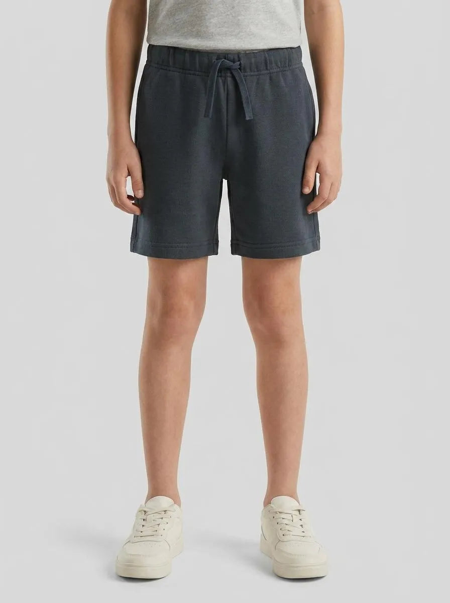 Benetton Dark Gray Boys Cotton Fleece Bermuda Shorts SKU: 3J70G900P_10N Image 00