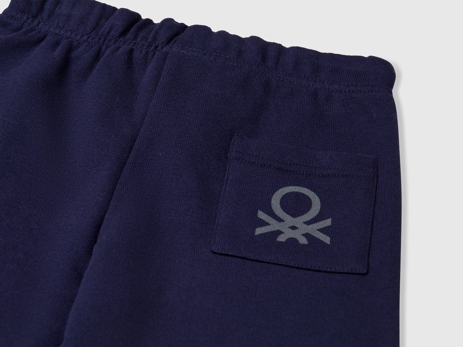 Benetton Dark Blue Boys Bermudas in Sweat Cotton SKU: 3J70G900P_252 Image 03