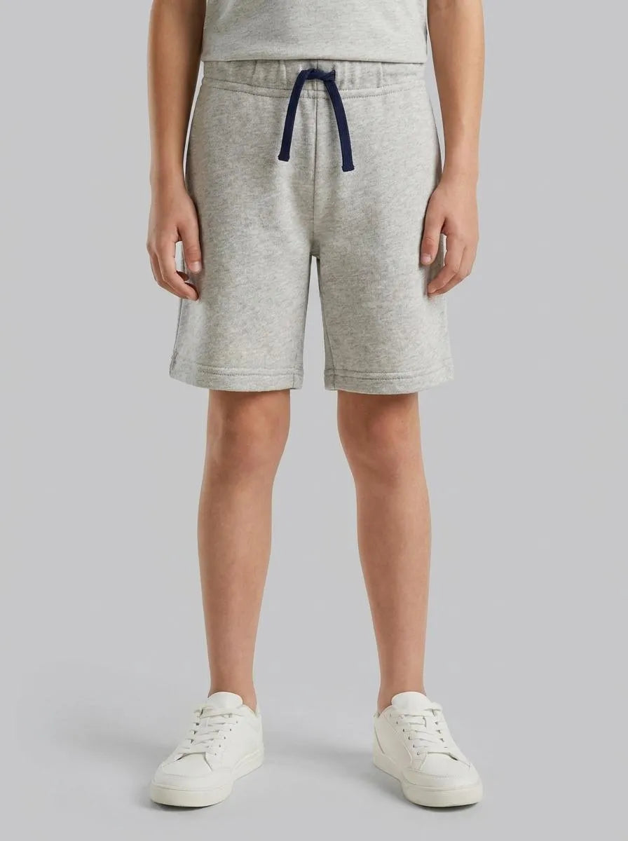 Benetton Light Gray Boys Bermudas in Sweat Cotton SKU: 3J70G900P_501 Image 00