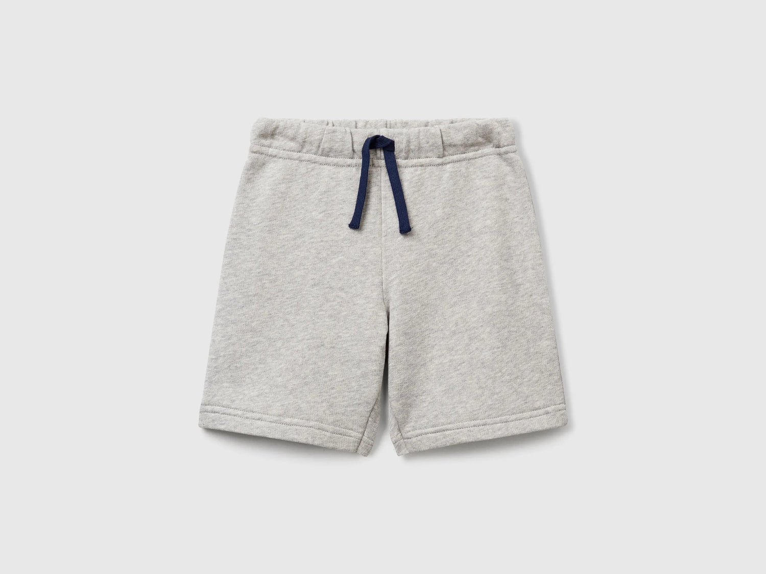 Benetton Light Gray Boys Bermudas in Sweat Cotton SKU: 3J70G900P_501 Image 01