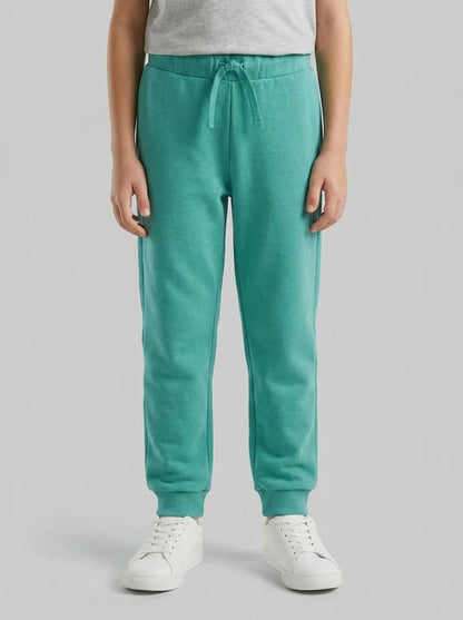 Benetton Aqua Boys Organic Cotton Sweatpants with Logo SKU: 3J70GF010_08N Image 00