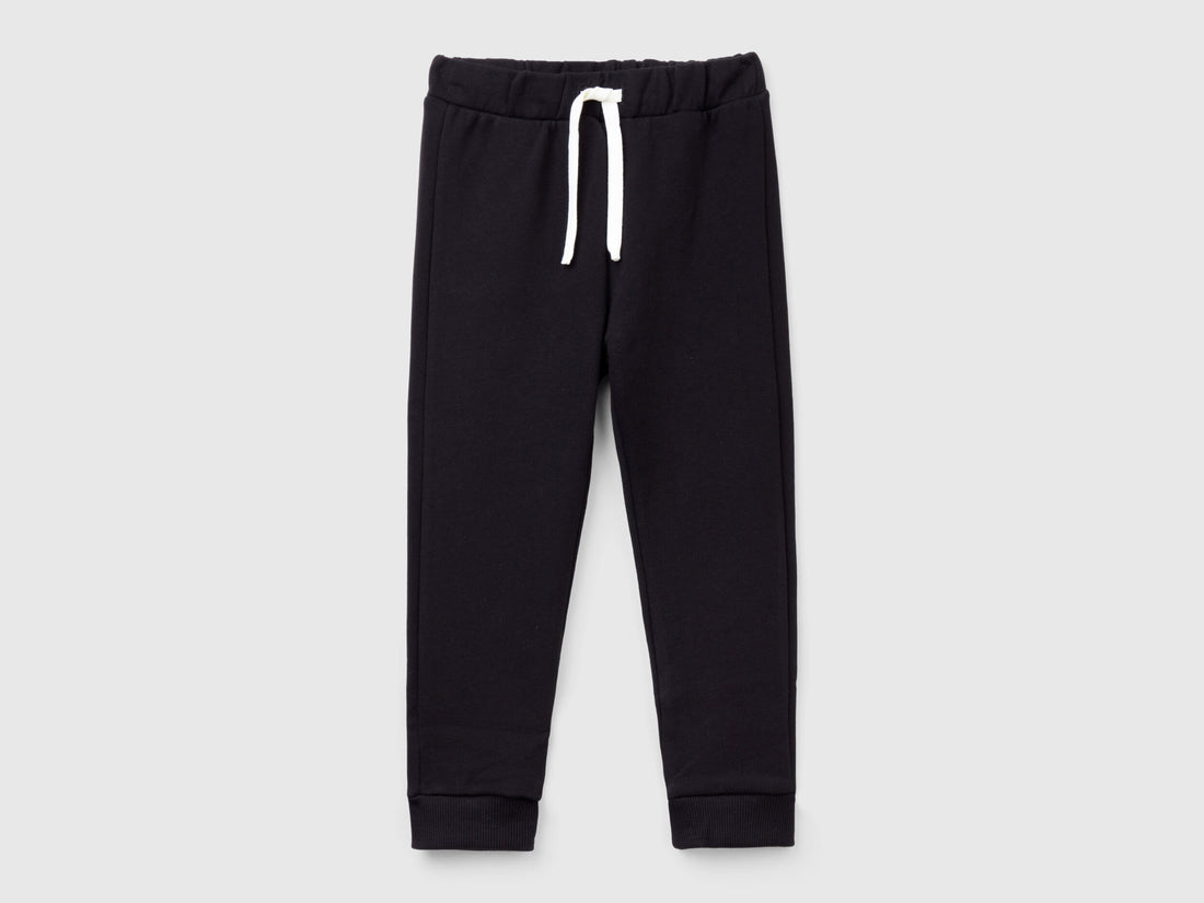 Beneton_Cotton Sweatpants with Logo_3J70GF010_100_01