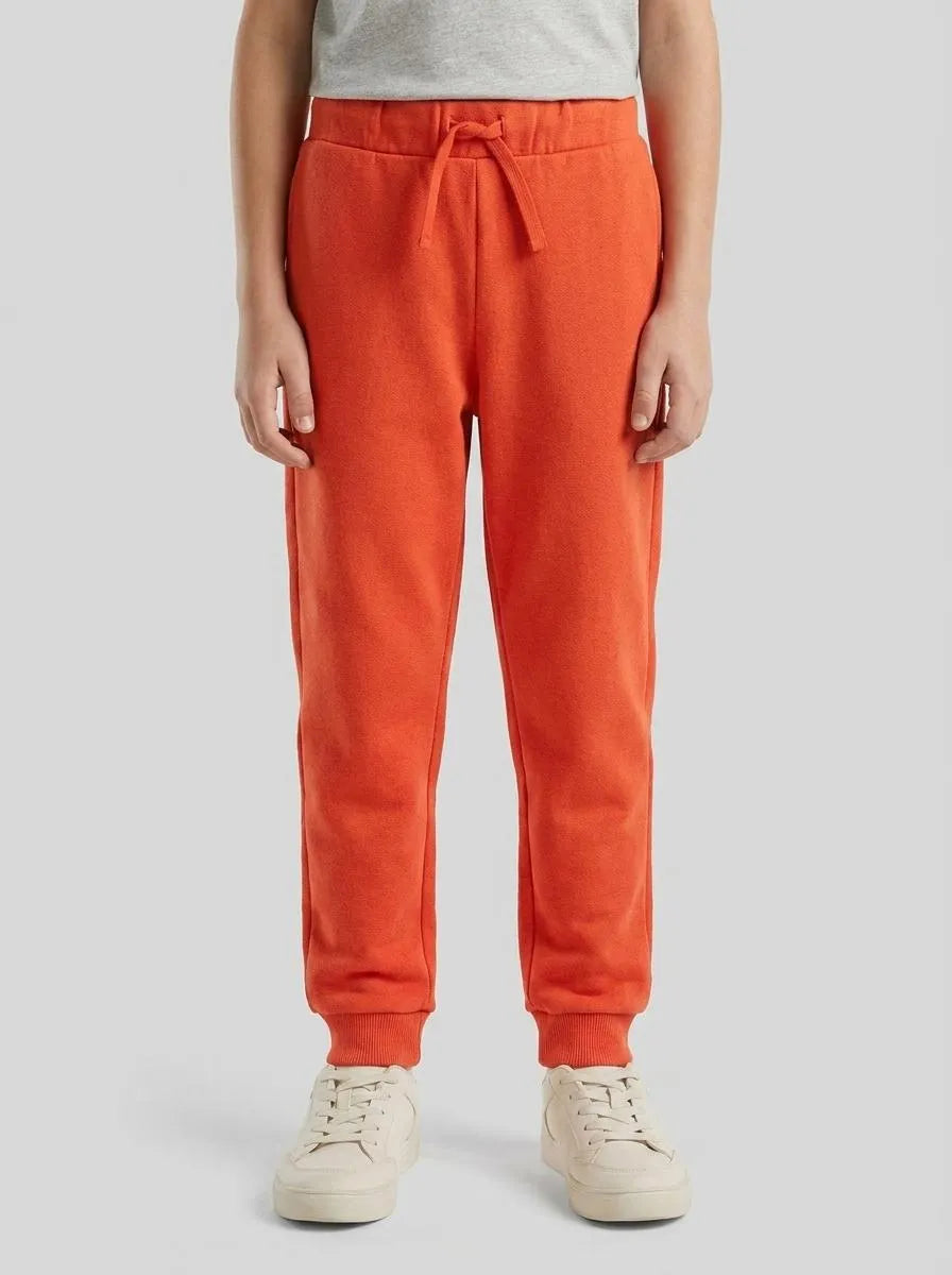 Benetton Red Boys Organic Cotton Sweatpants with Logo SKU: 3J70GF010_34Y Image 00