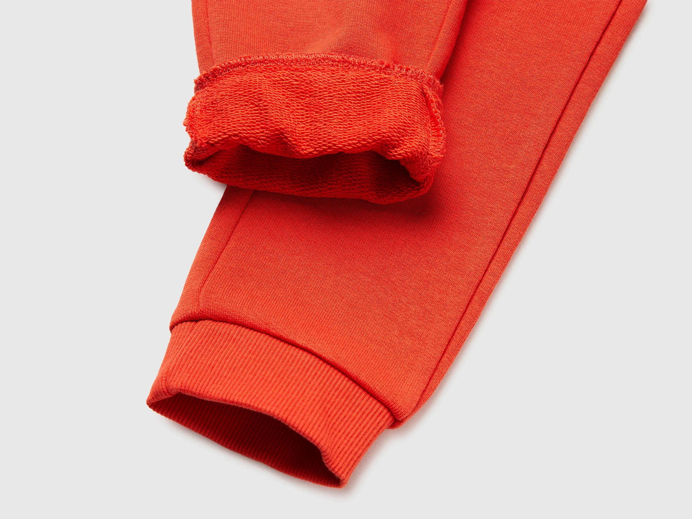 Benetton Red Boys Organic Cotton Sweatpants with Logo SKU: 3J70GF010_34Y Image 03