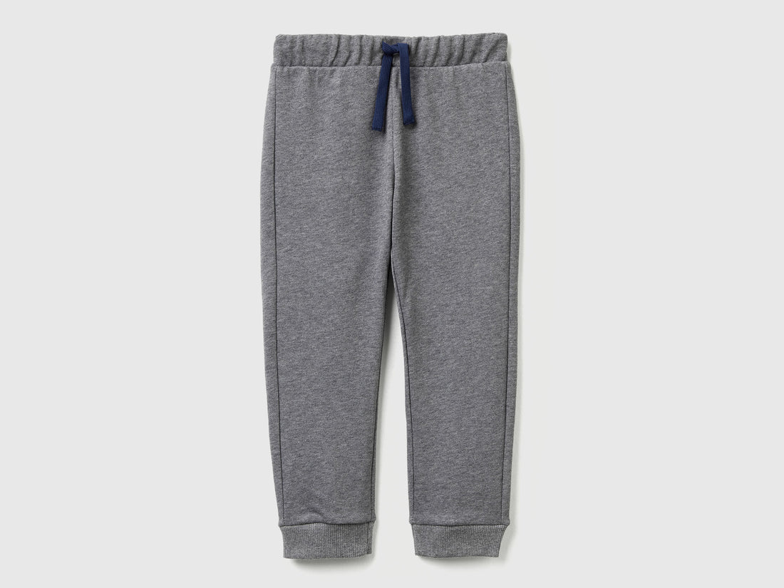 Benetton_Dark Gray_Cotton Trousers with Logo_3J70GF010_507_01