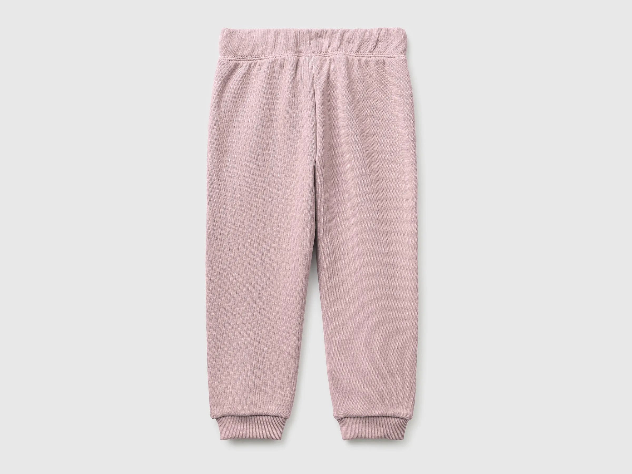 Benetton Pink Girls Sweatpants in Organic Cotton SKU: 3J70GF01N_0C3 Image 02