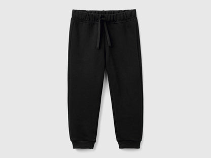 Benetton_Black_Sweatpants in Cotton_3J70GF01N_100_01