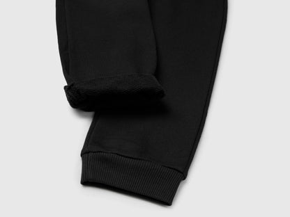 Benetton Black Girls Cotton Sweatpants SKU: 3J70GF01N_100 Image 03