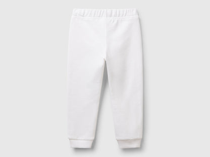 Benetton_White_Sweatpants in Cotton_3J70GF01N_101_02