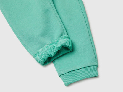 Benetton Aqua Girls Sweatpants in Organic Cotton SKU: 3J70GF01N_13D Image 03