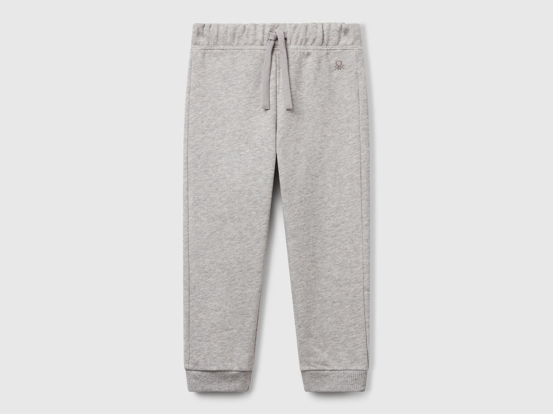 Benetton_Grey_Cotton Sweatpants_3J70GF01N_501_01
