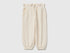 Benetton Creamy White Girls Organic Cotton Fleece Joggers SKU: 3J70GF05I_0R2 Image 01