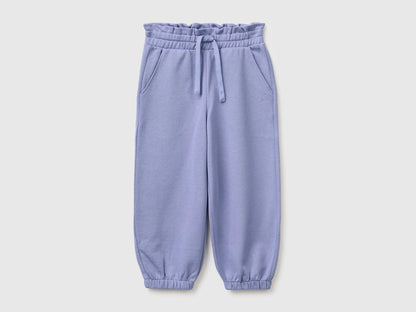 Benetton Violet Girls Organic Cotton Fleece Joggers SKU: 3J70GF05I_19J Image 01