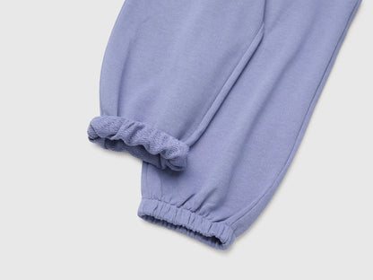 Benetton Violet Girls Organic Cotton Fleece Joggers SKU: 3J70GF05I_19J Image 03