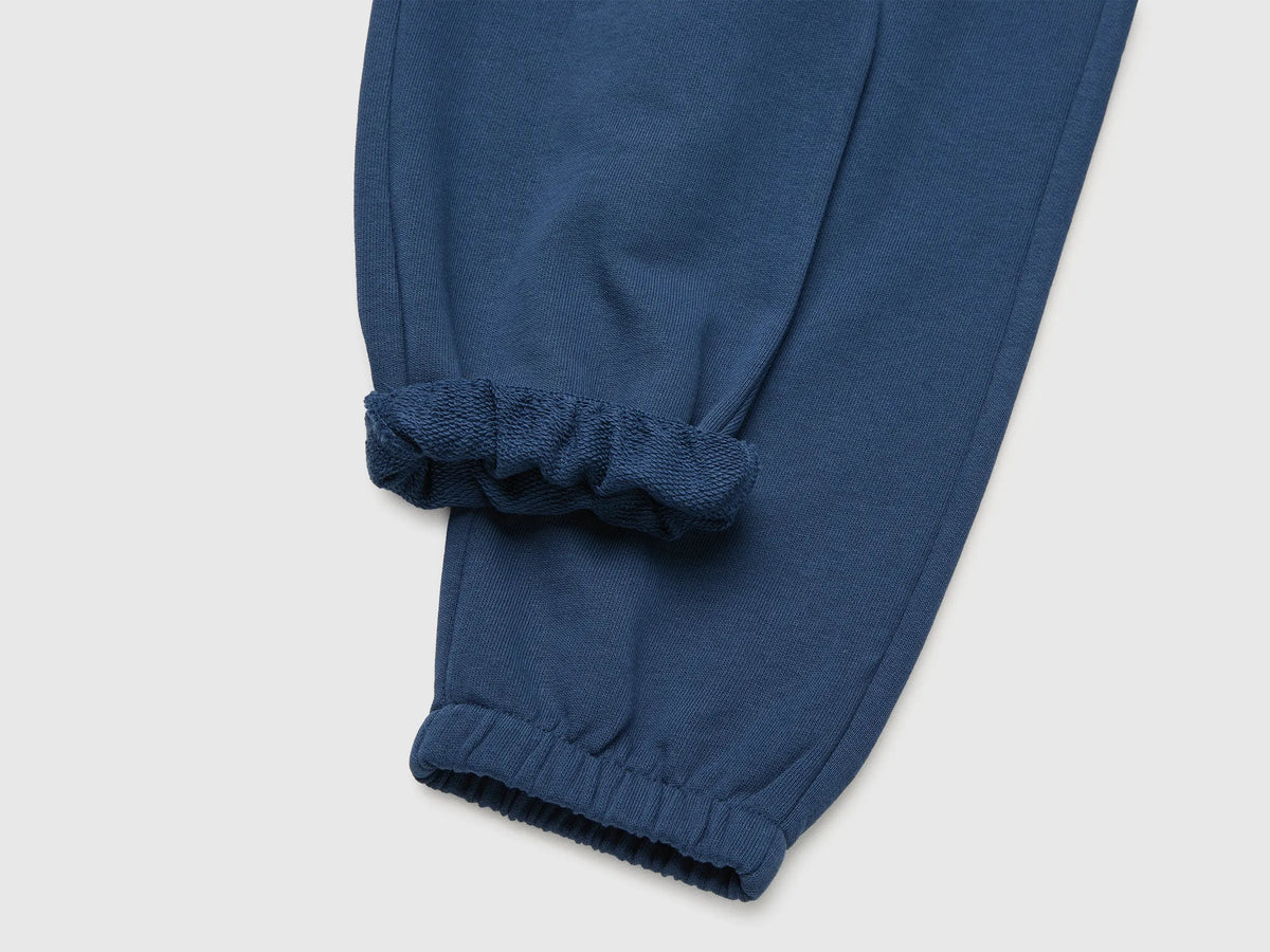 Benetton Blue Girls Organic Cotton Fleece Joggers SKU: 3J70GF05I_355 Image 03