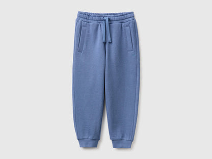 Benetton Blue Boys Fleece Joggers SKU: 3J70GF05J_0G6 Image 01