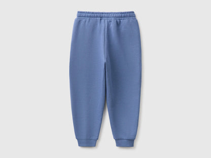 Benetton Blue Boys Fleece Joggers SKU: 3J70GF05J_0G6 Image 02