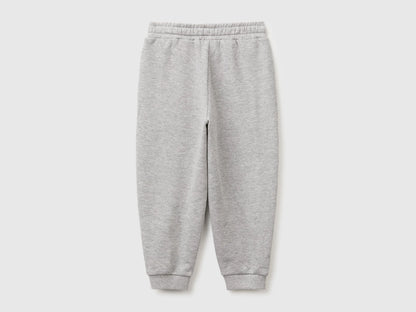 Benetton Light Gray Boys Fleece Joggers SKU: 3J70GF05J_501 Image 02
