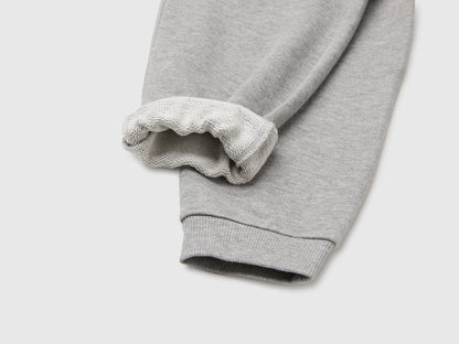Benetton Light Gray Boys Fleece Joggers SKU: 3J70GF05J_501 Image 03