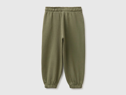 Benetton Military Green Boys Sweatshirt Trousers with Prints SKU: 3J70GF05K_07N Image 02