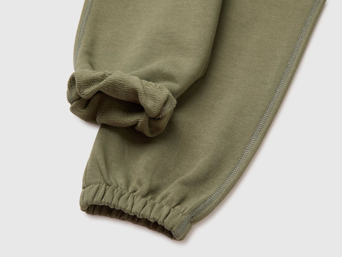 Benetton Military Green Boys Sweatshirt Trousers with Prints SKU: 3J70GF05K_07N Image 03