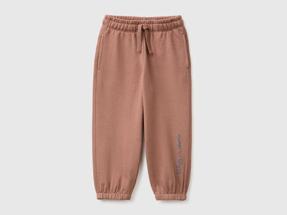 Benetton Brown Boys Organic Cotton Sweatpants SKU: 3J70GF05K_0U3 Image 01