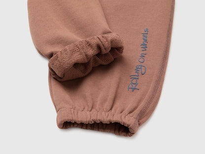 Benetton Brown Boys Organic Cotton Sweatpants SKU: 3J70GF05K_0U3 Image 03
