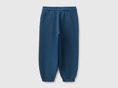 Benetton Dark Blue Boys Organic Cotton Sweatpants SKU: 3J70GF05K_37T Image 02