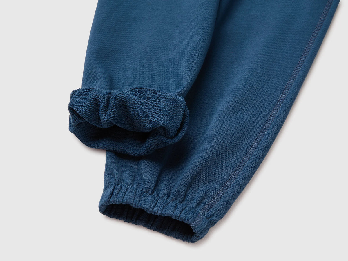 Benetton Dark Blue Boys Organic Cotton Sweatpants SKU: 3J70GF05K_37T Image 03
