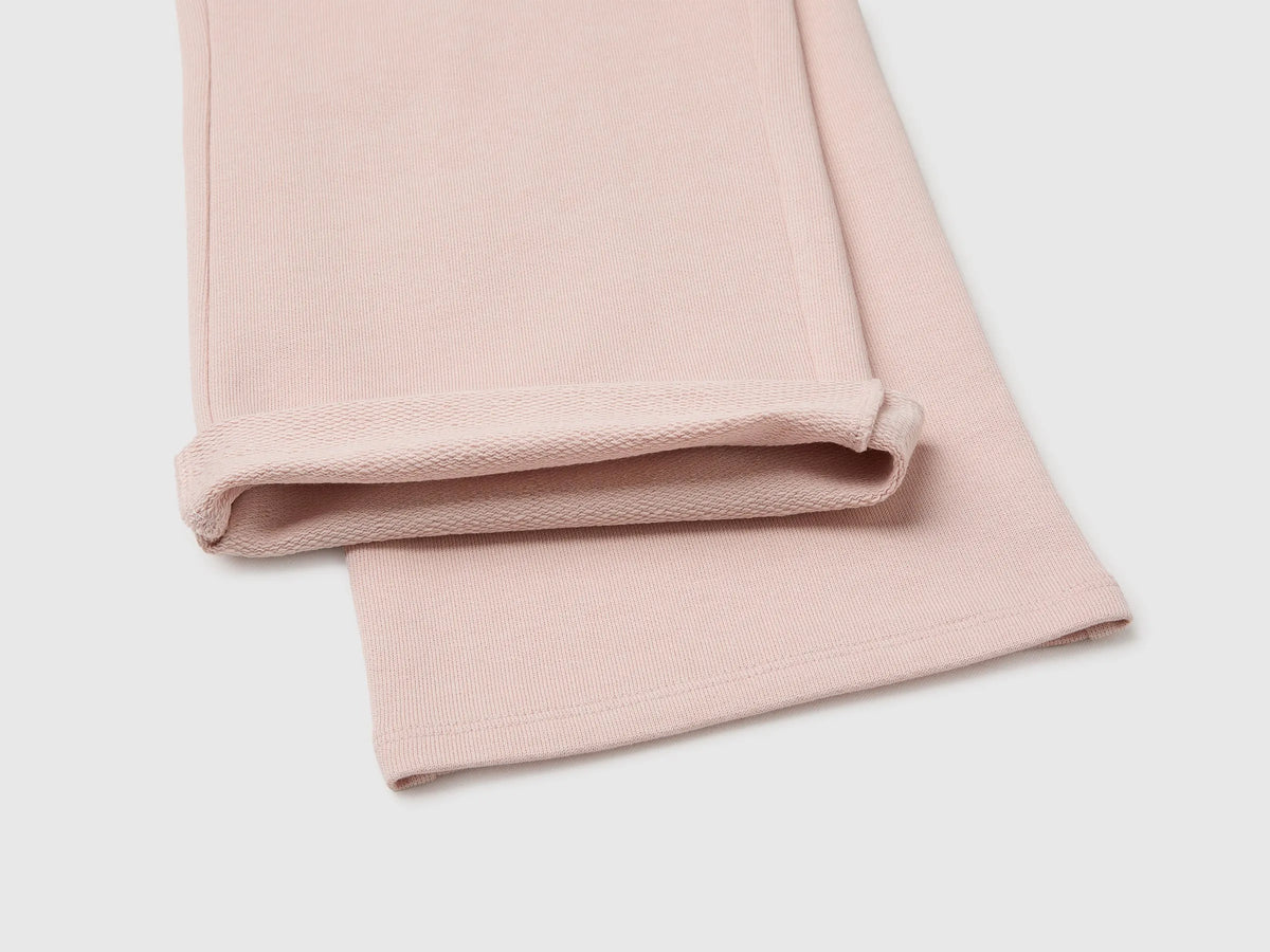 Benetton Soft Pink Girls Sweatpants with Ruffles SKU: 3J70GF05N_08Q Image 03