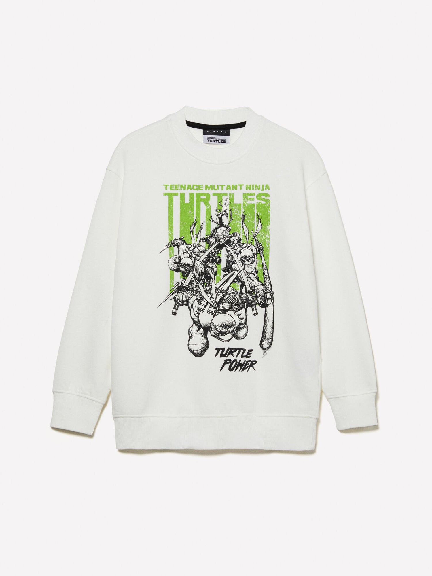 White Sweatshirt with Teenage Mutant Ninja Turtles Print_3J70X104W_074_01