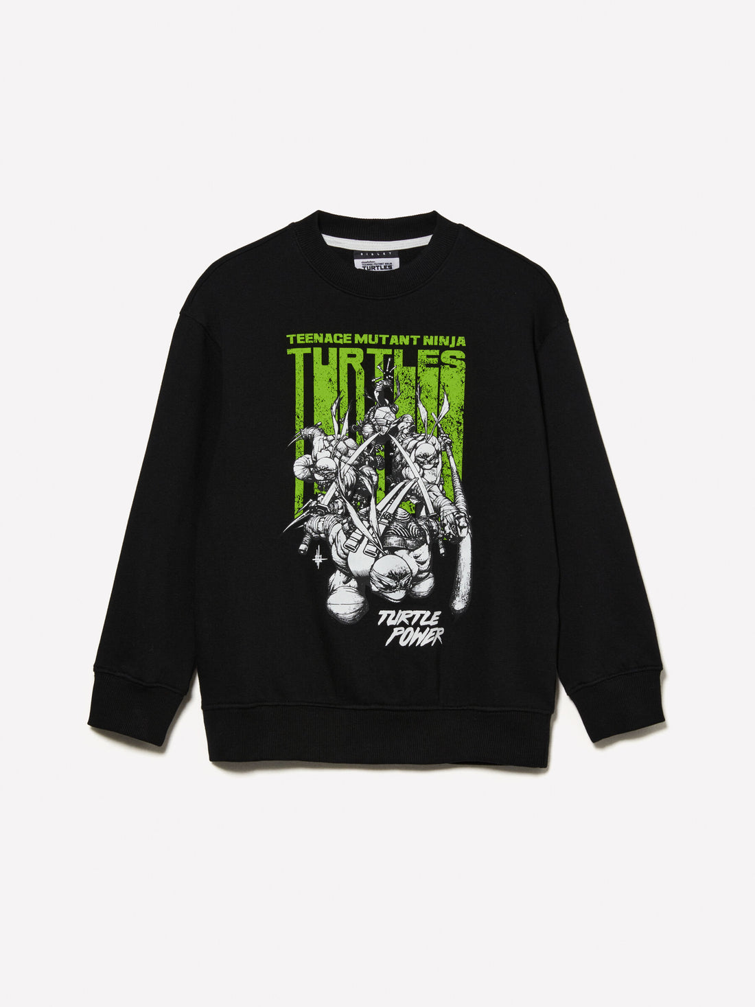 Black Sweatshirt with Teenage Mutant Ninja Turtles Print_3J70X104W_100_01