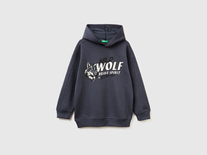 Benetton_Air Force Blue_Warm Sweatshirt in Cotton with Print_3J73C205C_0J8_01