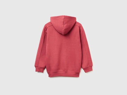 Benetton_Coral_Warm Sweatshirt in Cotton with Print_3J73C205C_39J_02