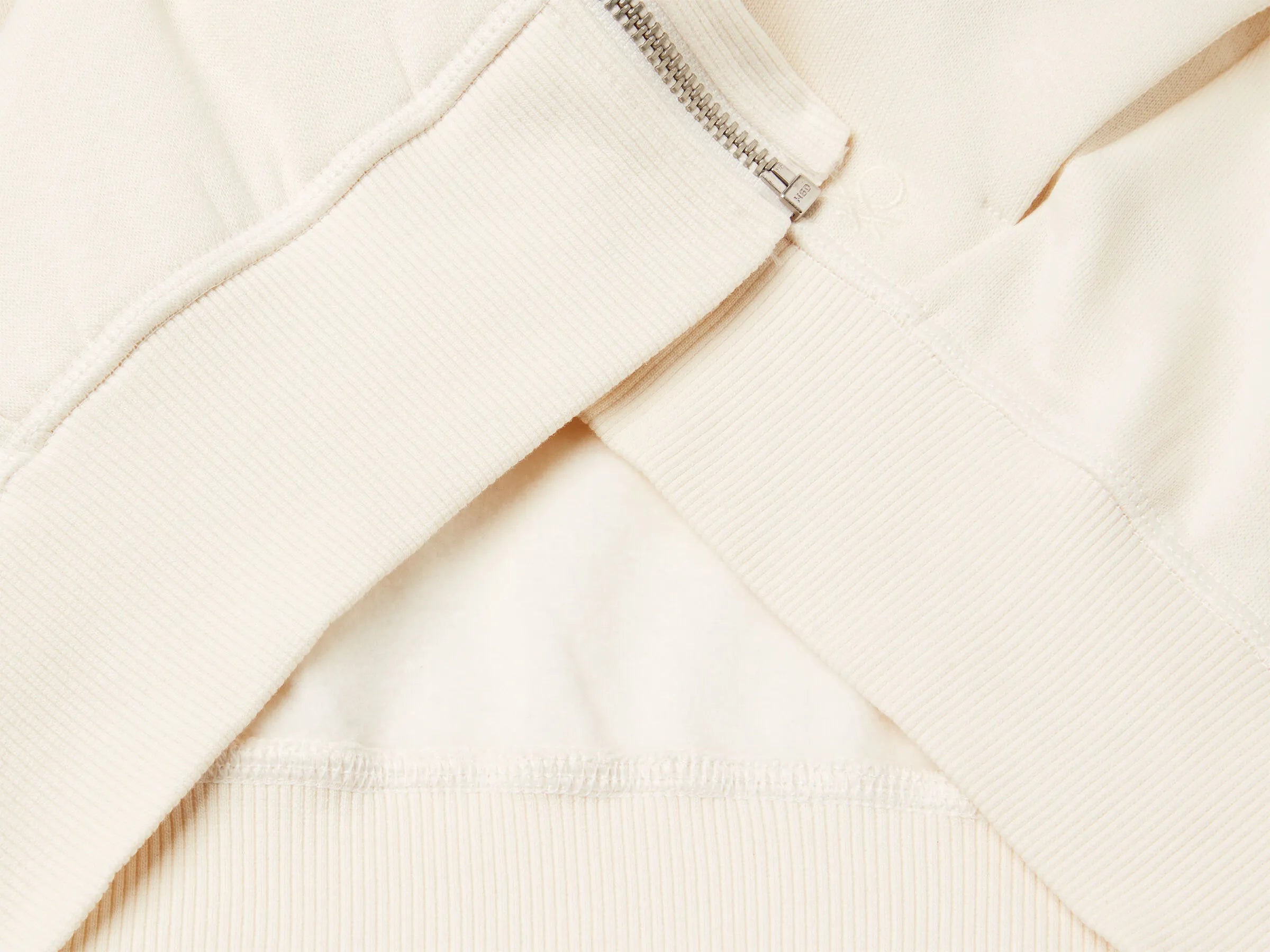 Benetton_Creamy White_Sweatshirt with Zip and Rhinestones_3J73C505R_0R2_03