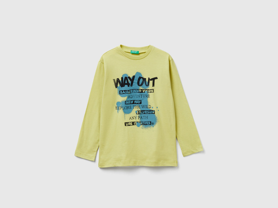 Benetton_Yellow_T-Shirt with Print_3JERC10QO_0Y6_01