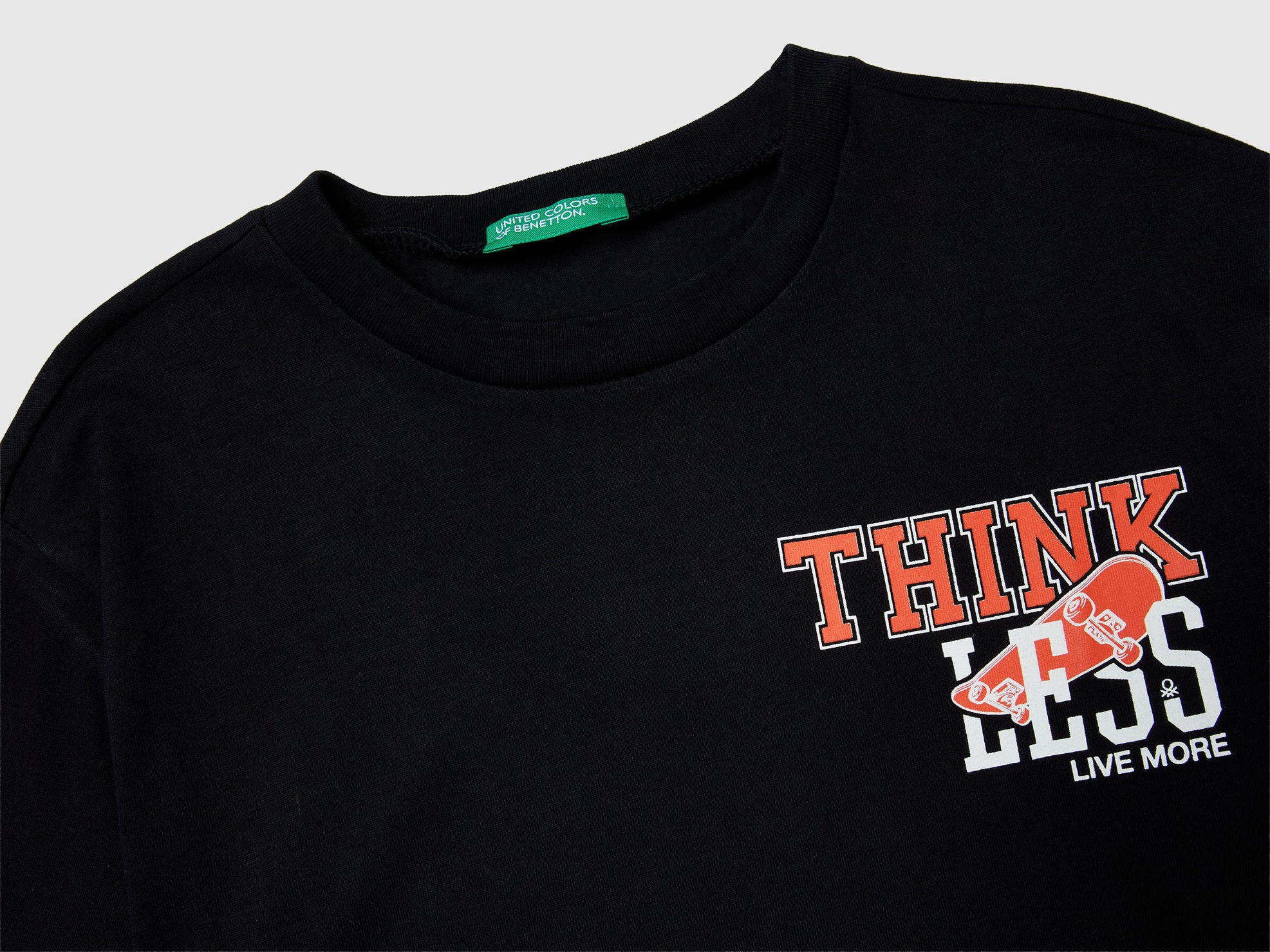 Benetton_Black_T-Shirt with Print_3JERC10QO_100_03