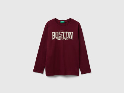 Benetton_Burgundy_T-Shirt with Print_3JERC10QO_129_01