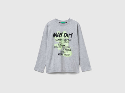 Benetton_Light Gray_T-Shirt with Print_3JERC10QO_501_01