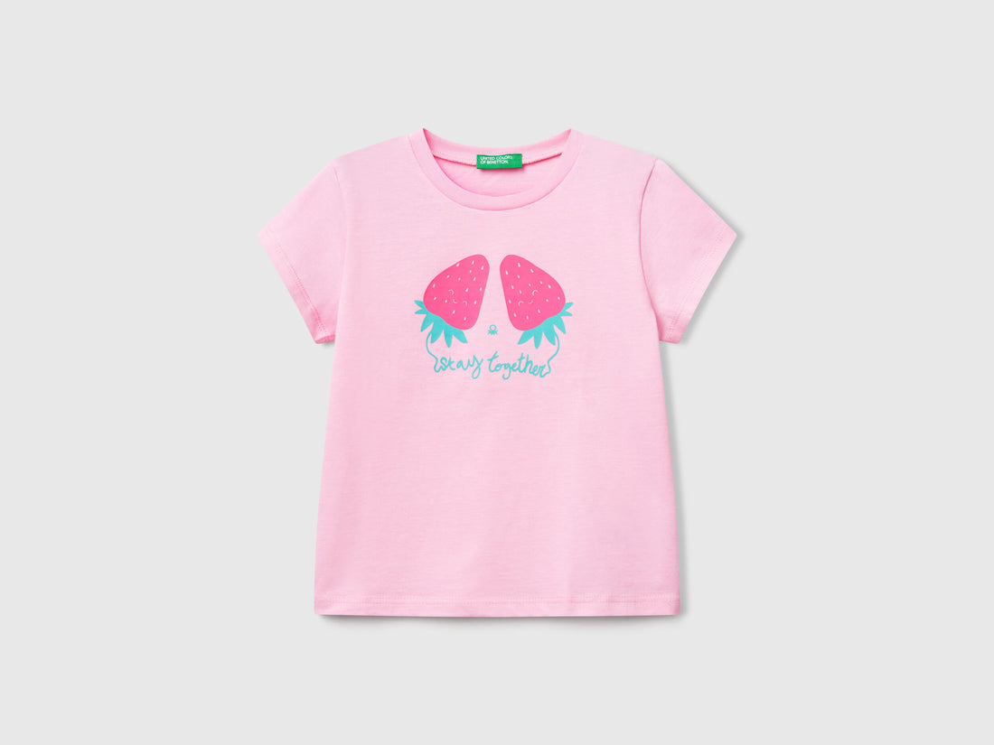 Benetton_T-Shirt with Neon Print_3JERG10J3_34Q_01