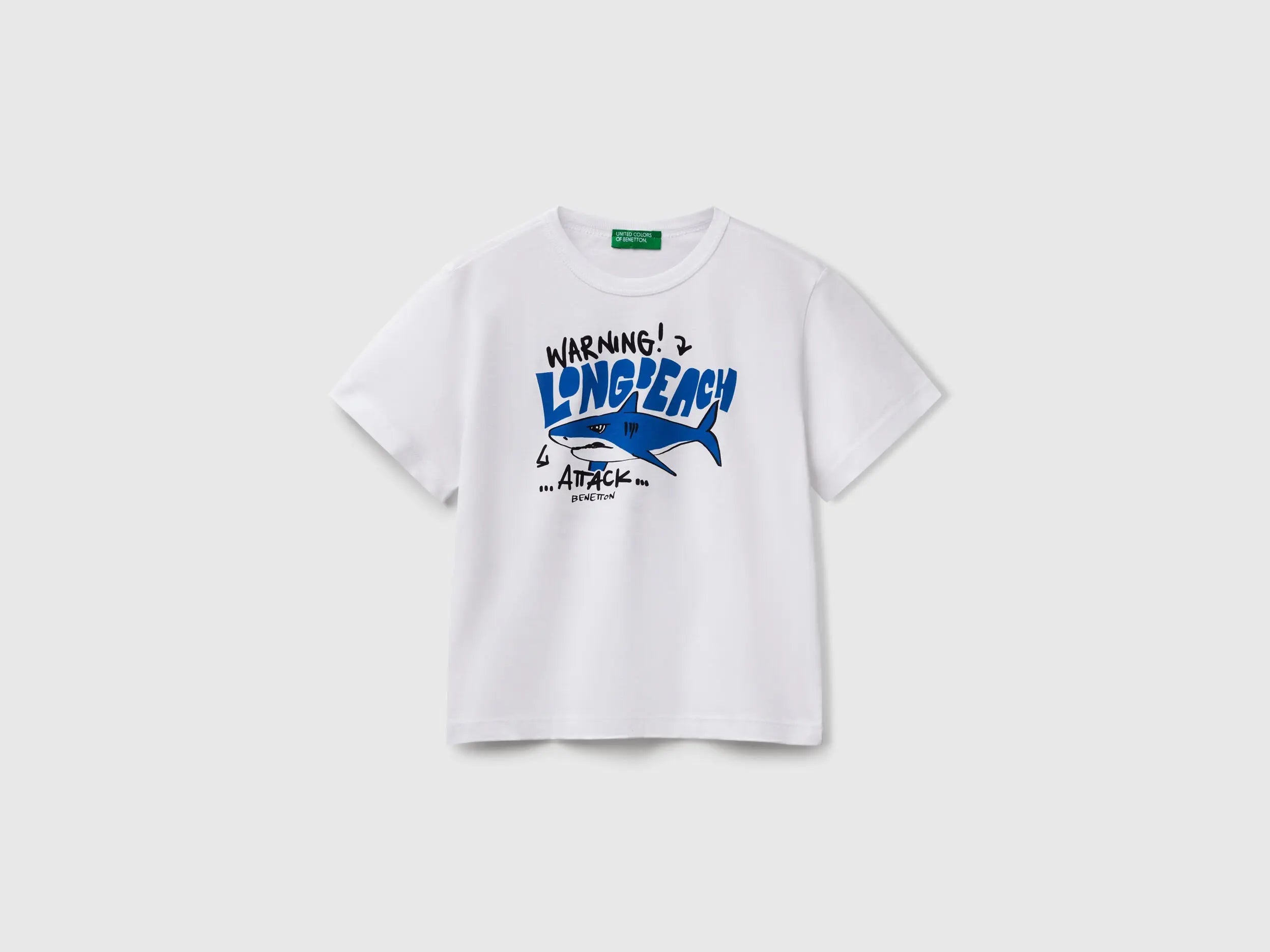 Benetton_T-Shirt with Neon Print_3JERG10JQ_101_01